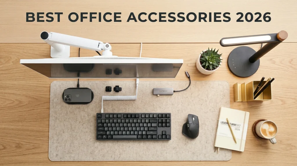 Best office accessories 2026 — modern minimalist desk setup